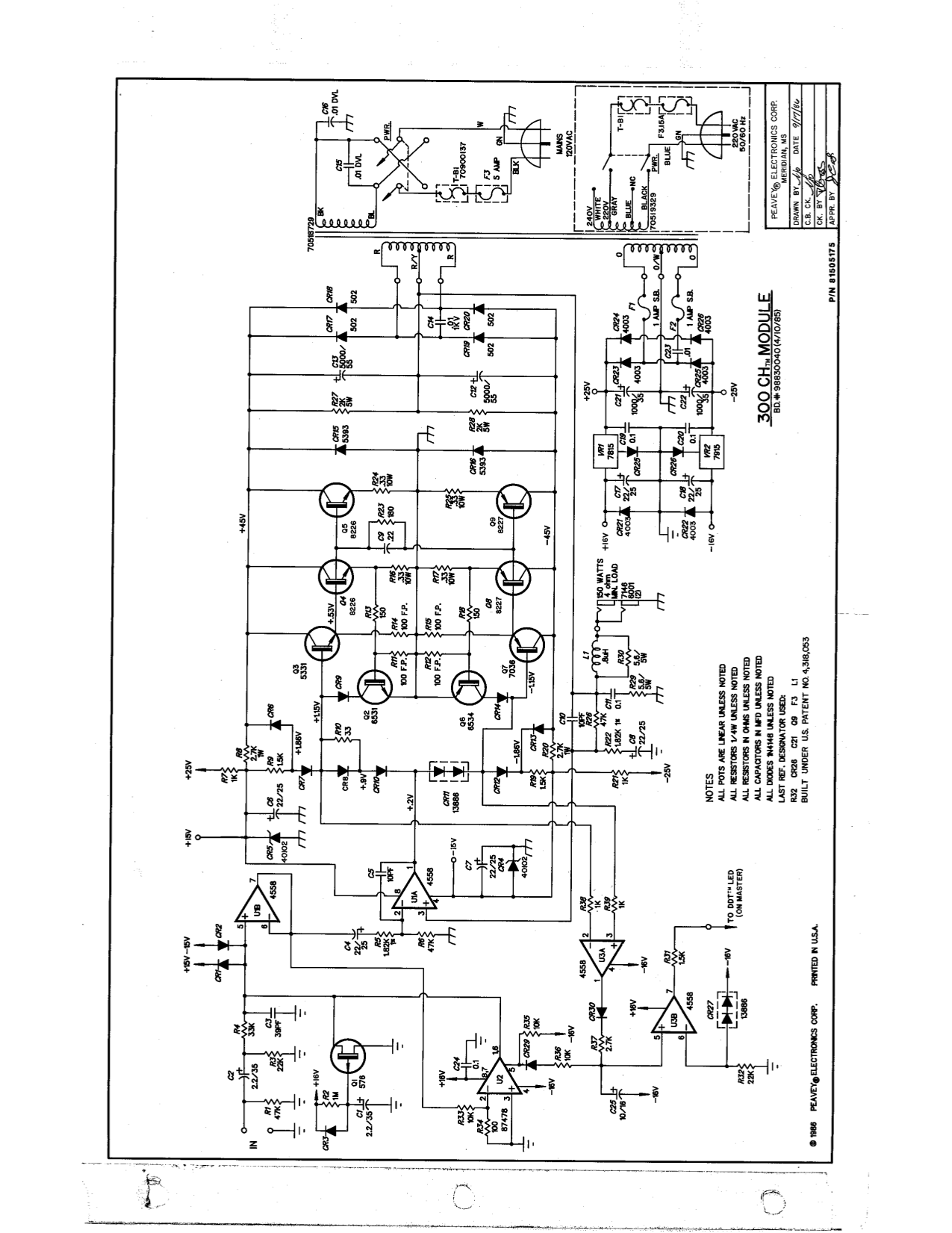 Peavey Tnt 150 Schematic